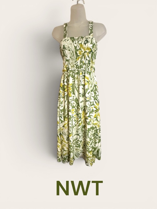 Francesca's Collections Dresses & Skirts - NWT Francesca's Collections Shades of Greens Floral Sun Dress XSMALL #CL